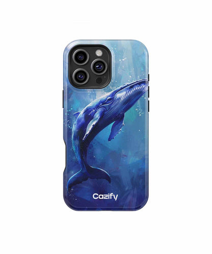 Majestic Blue Whale Swimming Above iPhone case Case Cazify - Delivery Canada