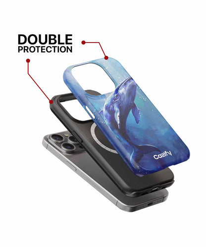 Majestic Blue Whale Swimming Above iPhone case Case Cazify - Delivery Canada