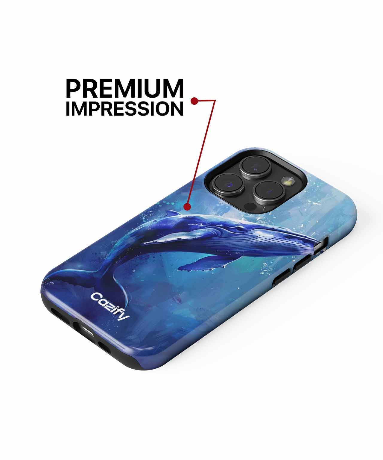 Majestic Blue Whale Swimming Above iPhone case Case Cazify - Delivery Canada