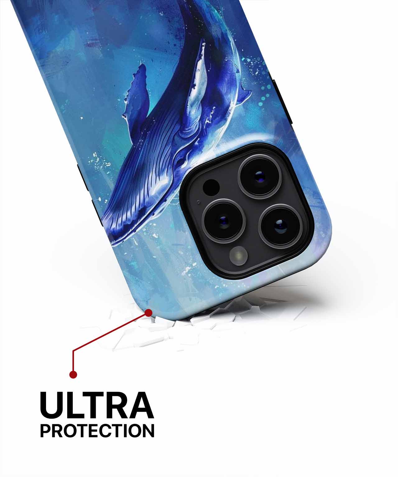 Majestic Blue Whale Swimming Above iPhone case Case Cazify - Delivery Canada