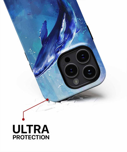 Majestic Blue Whale Swimming Above iPhone case Case Cazify - Delivery Canada