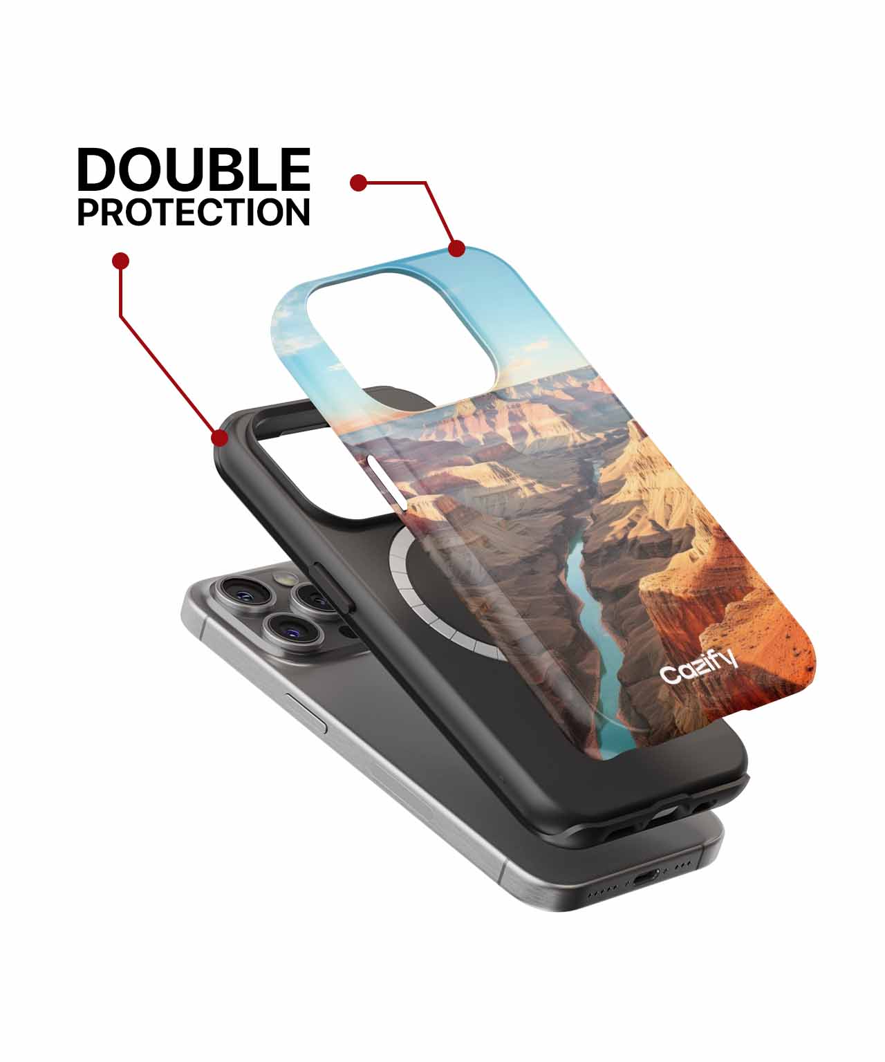 Majestic Canyon Views with Serene Waters iPhone case Case Cazify - Delivery Canada