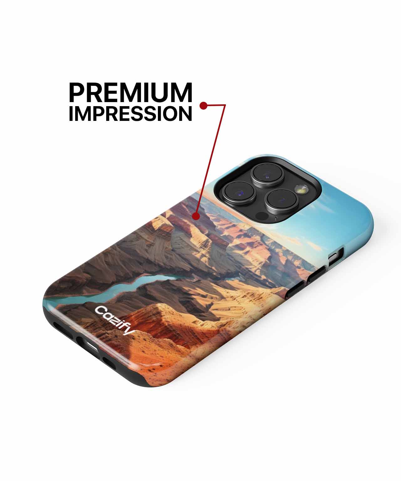 Majestic Canyon Views with Serene Waters iPhone case Case Cazify - Delivery Canada