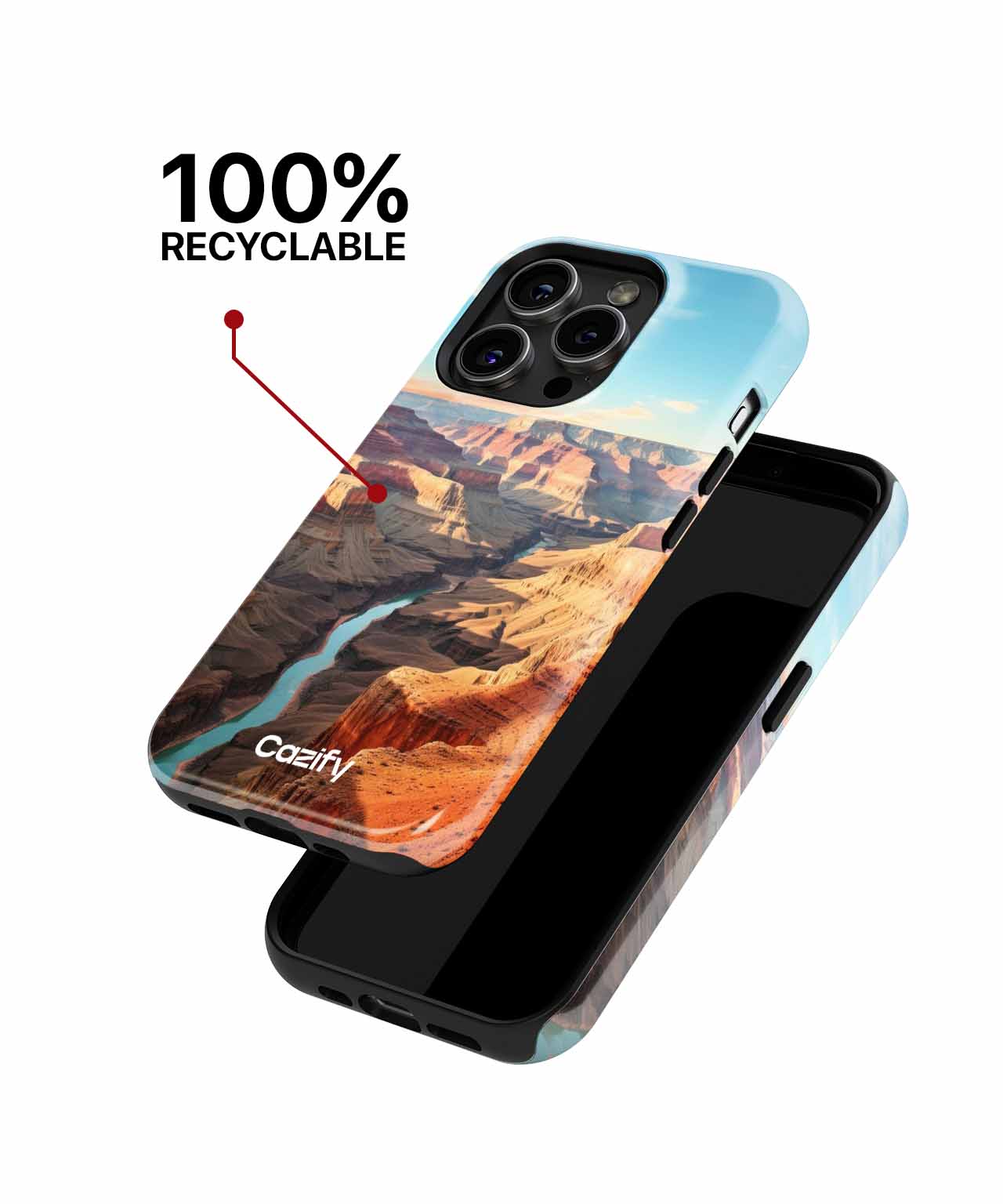 Majestic Canyon Views with Serene Waters iPhone case Case Cazify - Delivery Canada