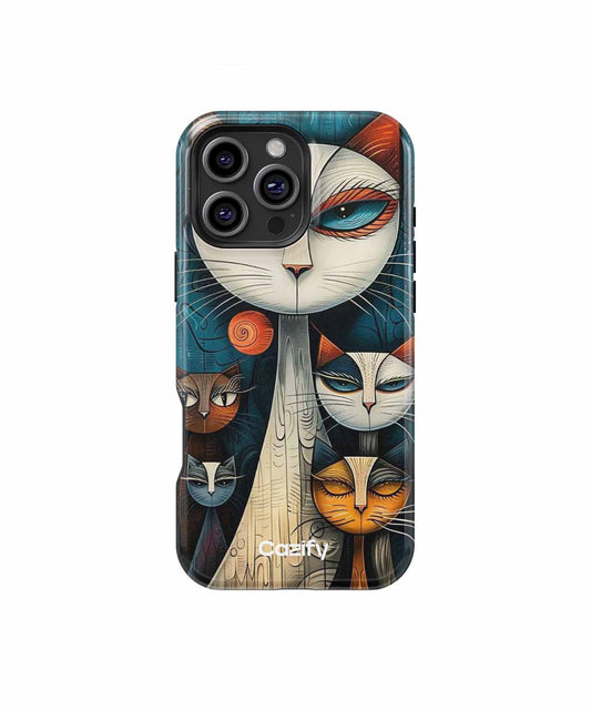 Majestic Cat Family Portraits iPhone case Case Cazify - Delivery Canada