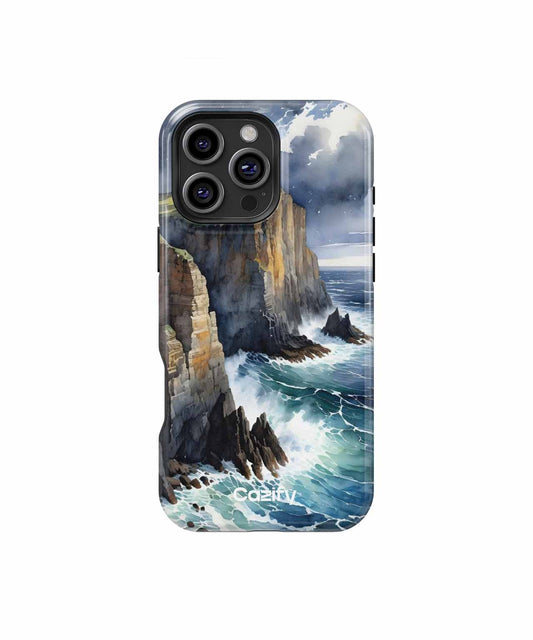 Majestic Cliffs Battling Ocean Waves iPhone case Case Cazify - Delivery Canada