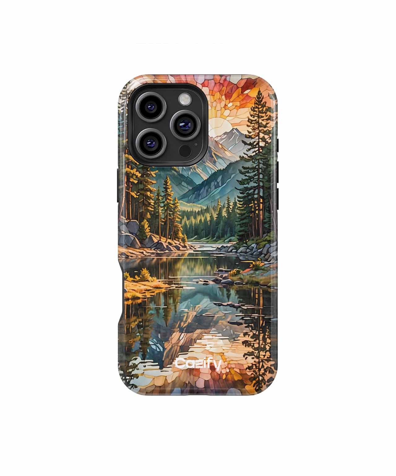 Majestic Colorful Mountain Reflection iPhone case Case Cazify - Delivery Canada