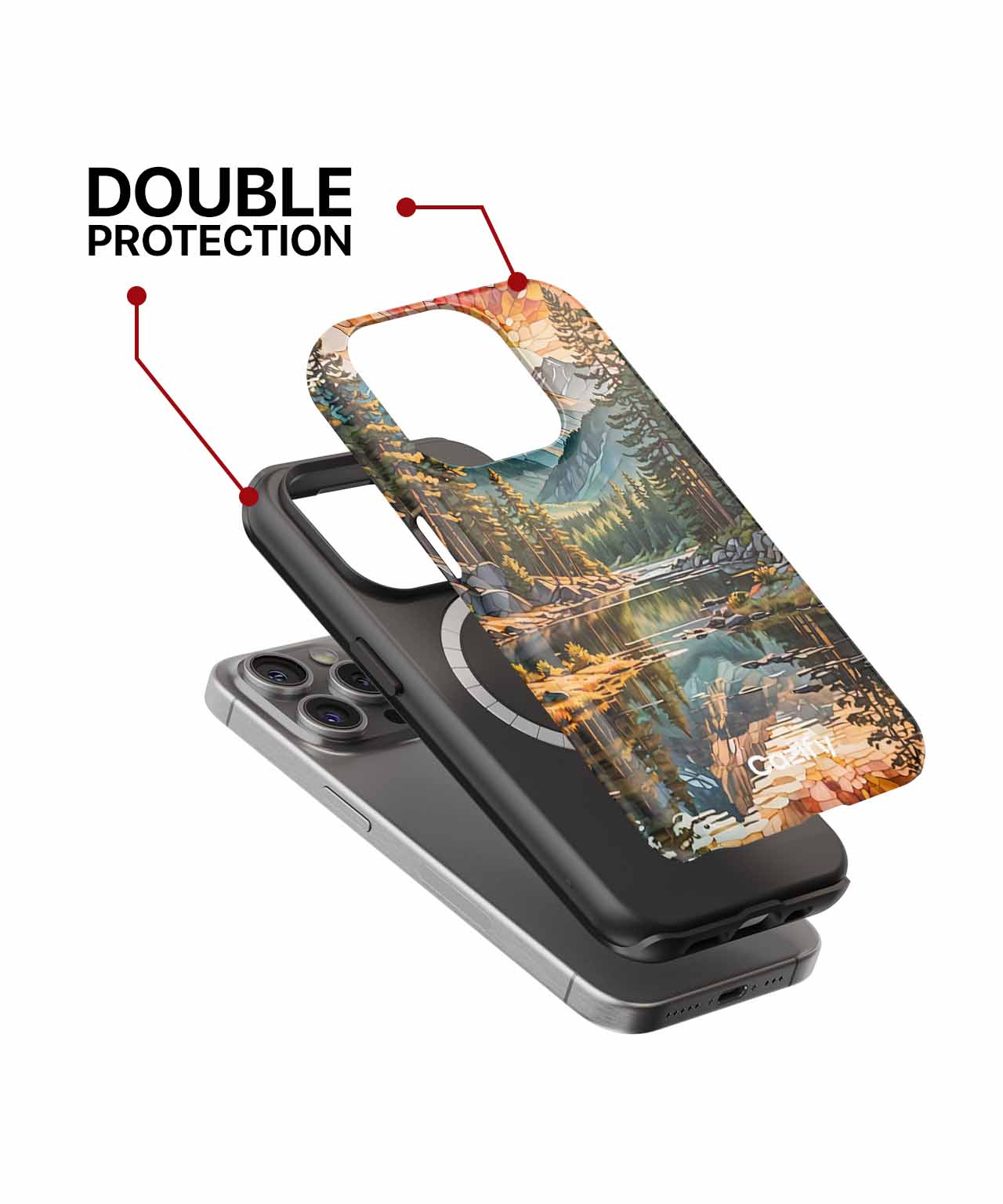 Majestic Colorful Mountain Reflection iPhone case Case Cazify - Delivery Canada