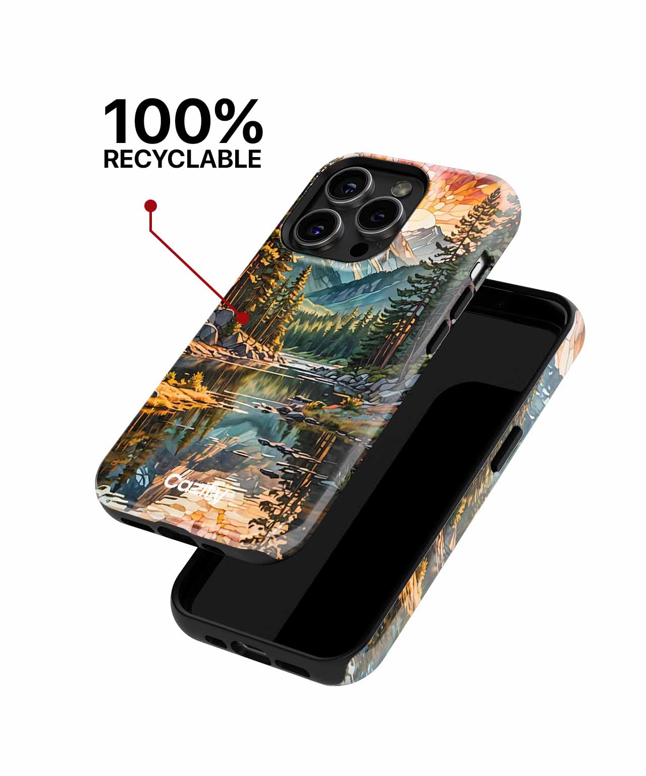 Majestic Colorful Mountain Reflection iPhone case Case Cazify - Delivery Canada