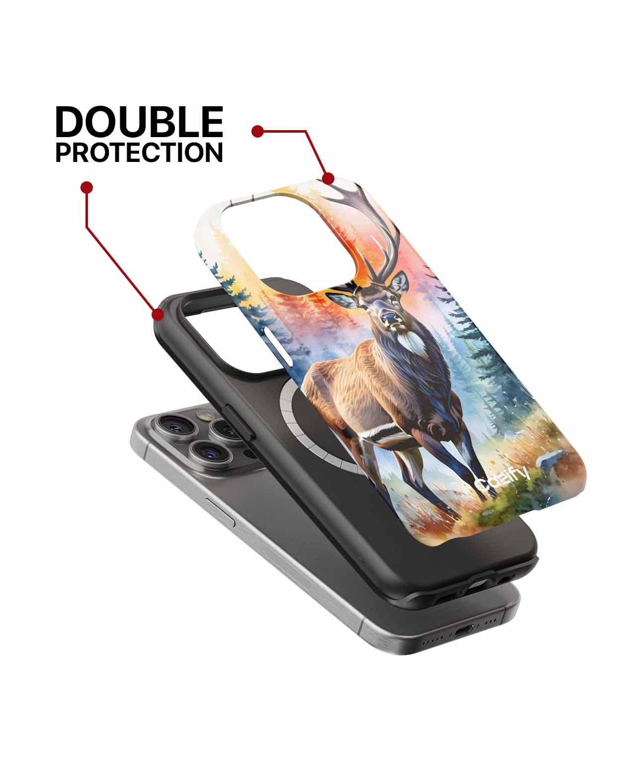 Majestic Forest King in Vibrant Colors iPhone case Case Cazify - Delivery Canada