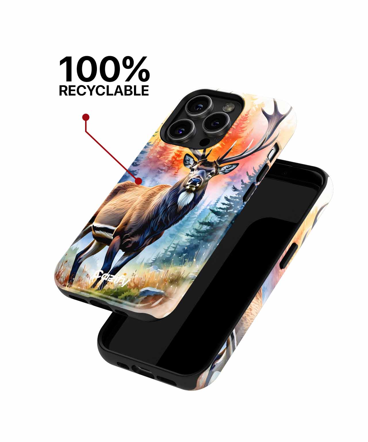 Majestic Forest King in Vibrant Colors iPhone case Case Cazify - Delivery Canada