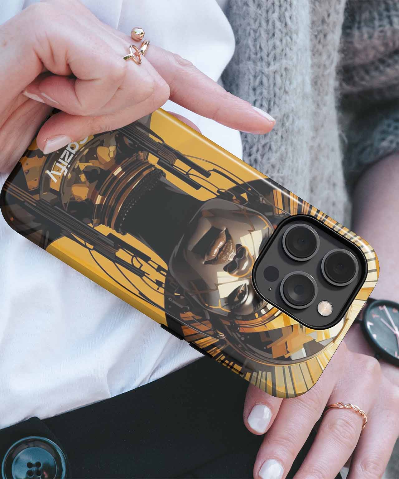 Majestic Golden Goddess with Regal Style iPhone case Case Cazify - Delivery Canada