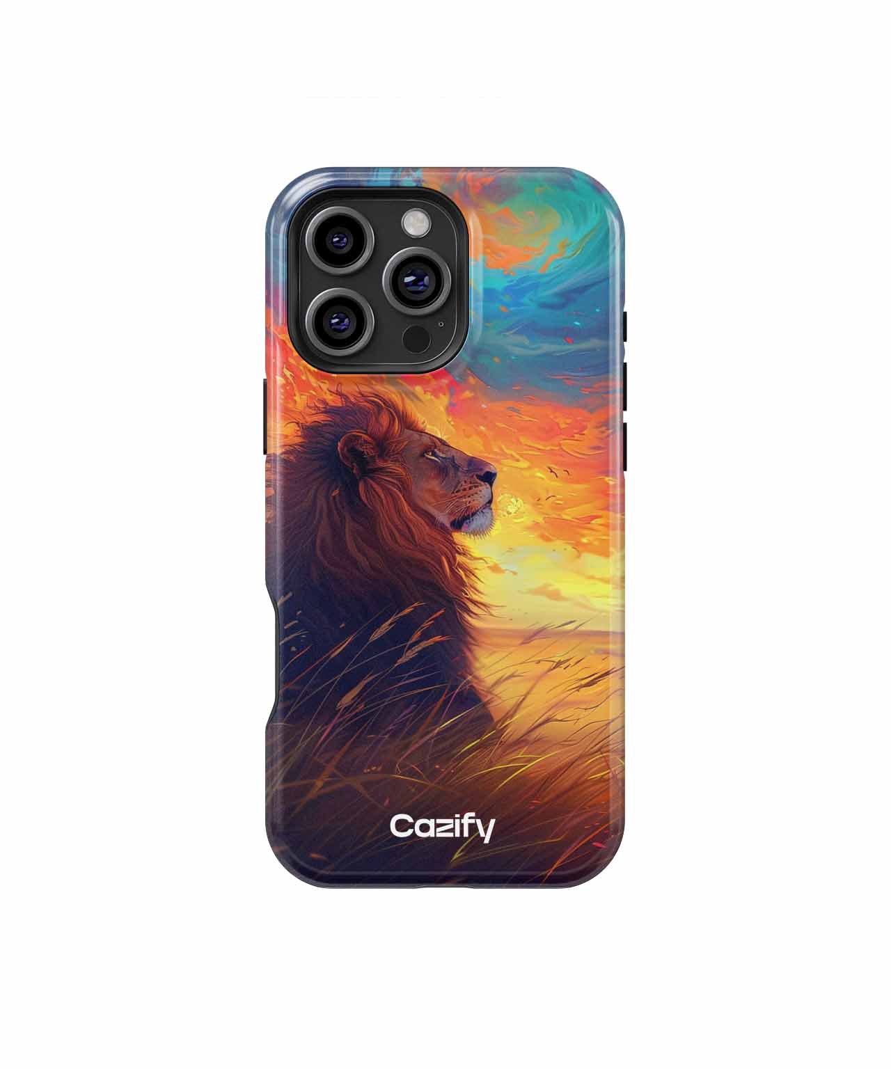 Majestic Lion Under Fiery Sky iPhone case Case Cazify - Delivery Canada