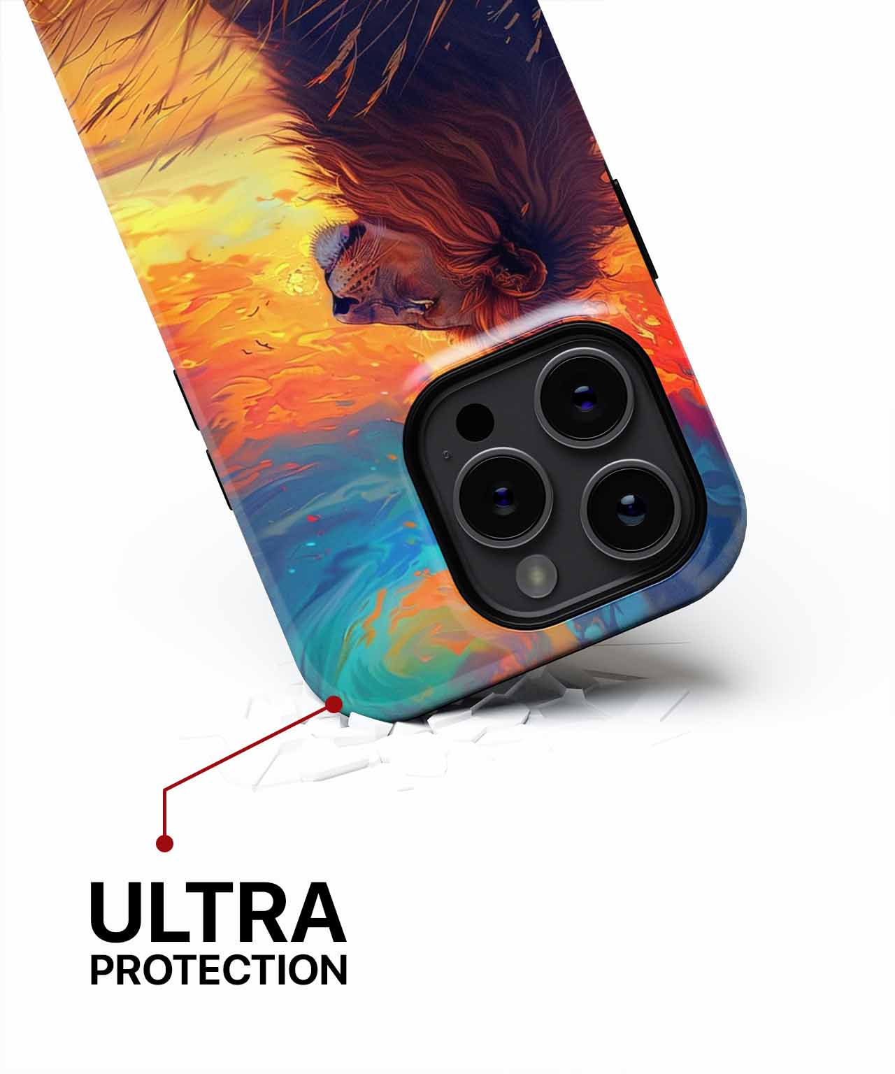 Majestic Lion Under Fiery Sky iPhone case Case Cazify - Delivery Canada