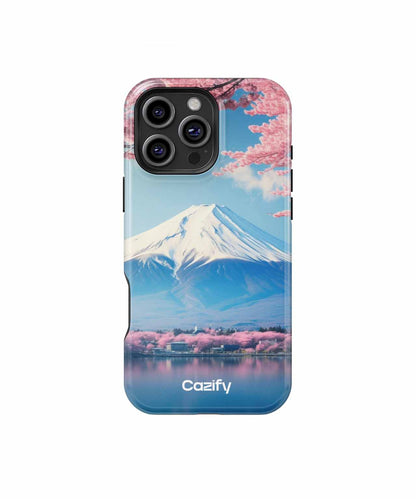 Majestic Mount Fuji Surrounded by Blossoms iPhone case Case Cazify - Delivery Canada