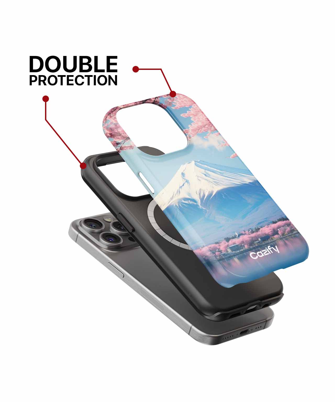 Majestic Mount Fuji Surrounded by Blossoms iPhone case Case Cazify - Delivery Canada