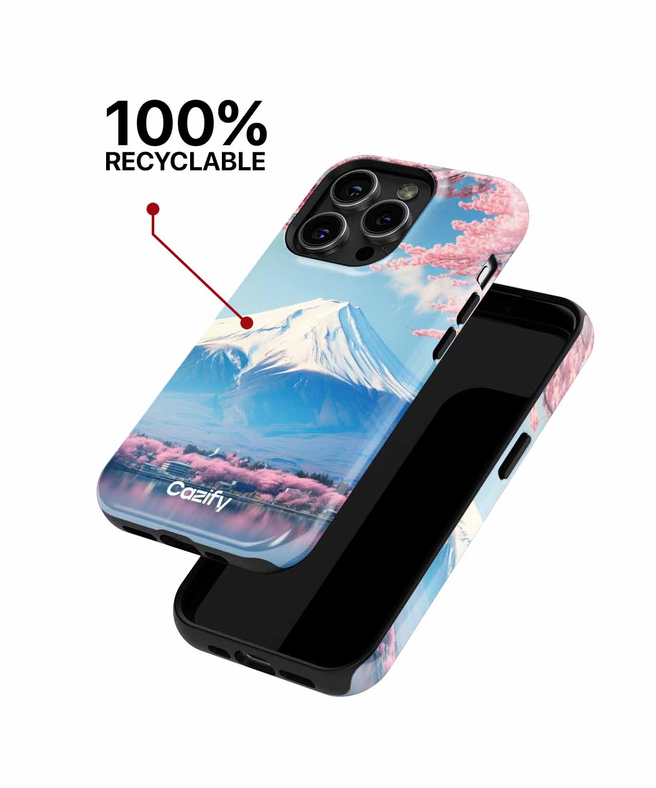 Majestic Mount Fuji Surrounded by Blossoms iPhone case Case Cazify - Delivery Canada