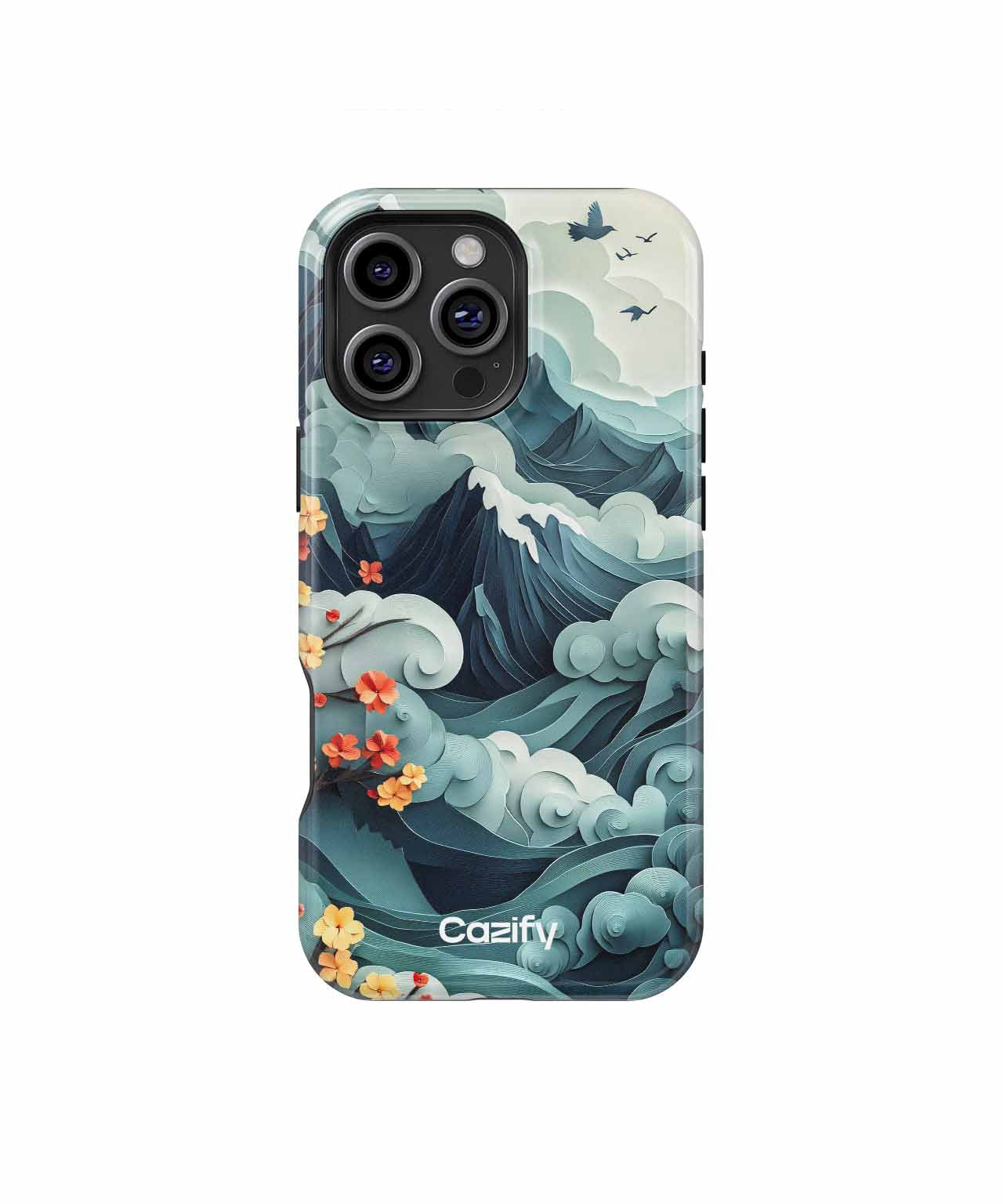Majestic Mountain Clouds and Blossoms iPhone case Case Cazify - Delivery Canada