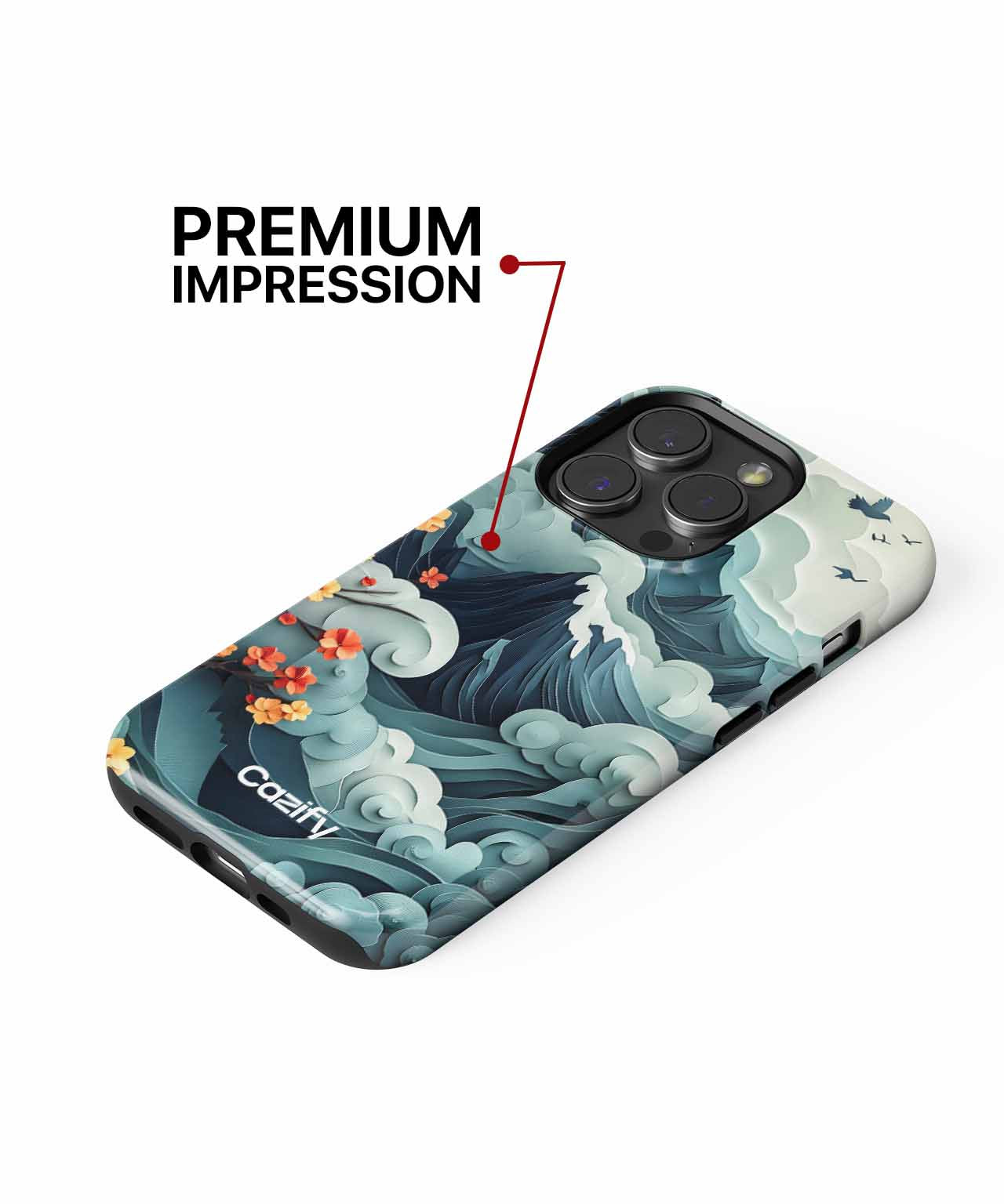 Majestic Mountain Clouds and Blossoms iPhone case Case Cazify - Delivery Canada