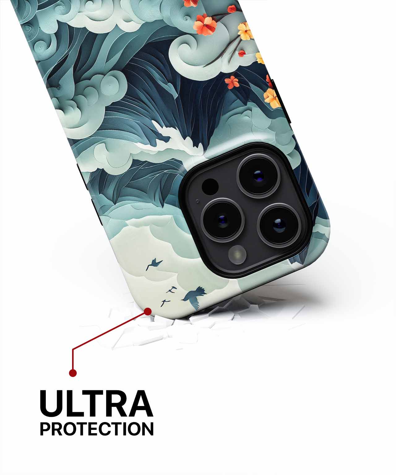 Majestic Mountain Clouds and Blossoms iPhone case Case Cazify - Delivery Canada