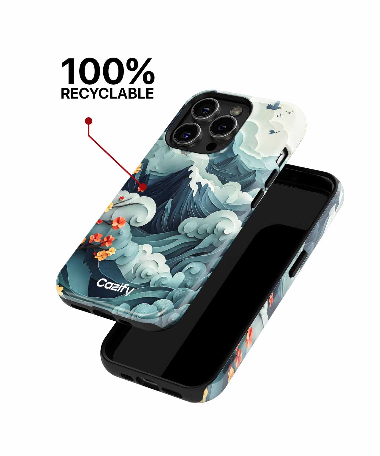 Majestic Mountain Clouds and Blossoms iPhone case Case Cazify - Delivery Canada
