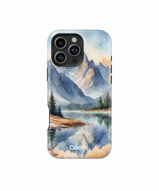 Majestic Mountain Serenity with Reflective Waters iPhone case Case Cazify - Delivery Canada
