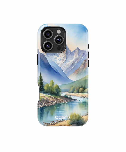 Majestic Mountain Serenity with Sparkling Stream iPhone case Case Cazify - Delivery Canada