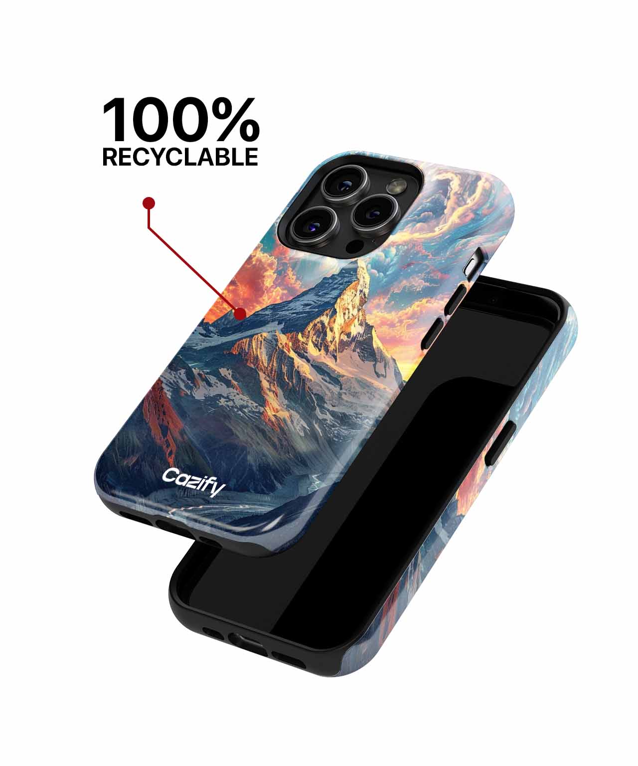 Majestic Mountain Sky Dance iPhone case Case Cazify - Delivery Canada