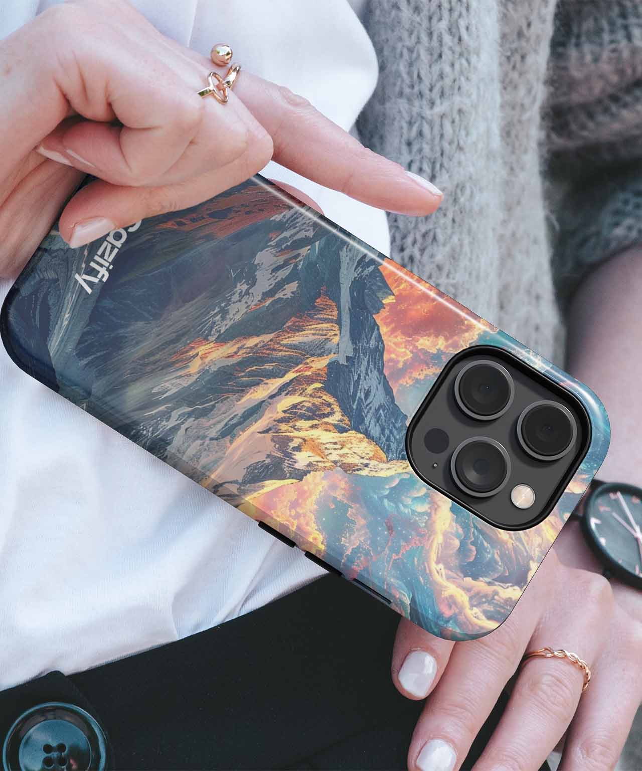 Majestic Mountain Sky Dance iPhone case Case Cazify - Delivery Canada