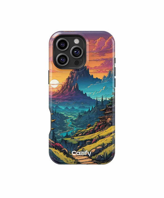 Majestic Mountain Sunset Retreat iPhone case Case Cazify - Delivery Canada