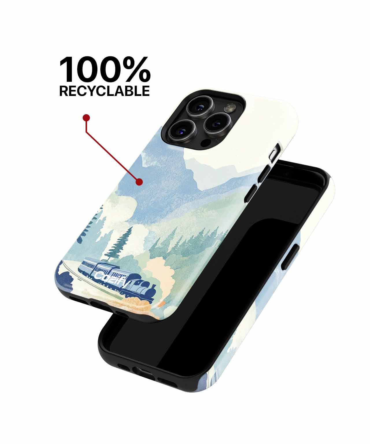 Majestic Mountain Train Adventure iPhone case Case Cazify - Delivery Canada