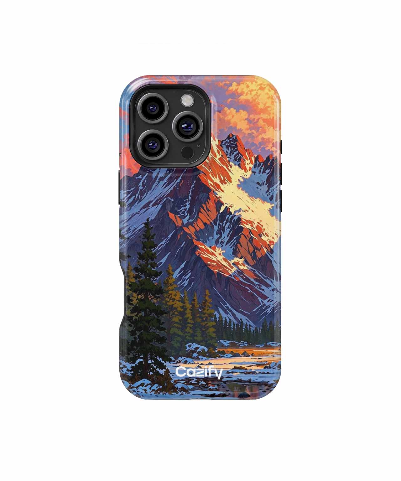 Majestic mountains adorned with sunset colors iPhone case Case Cazify - Delivery Canada