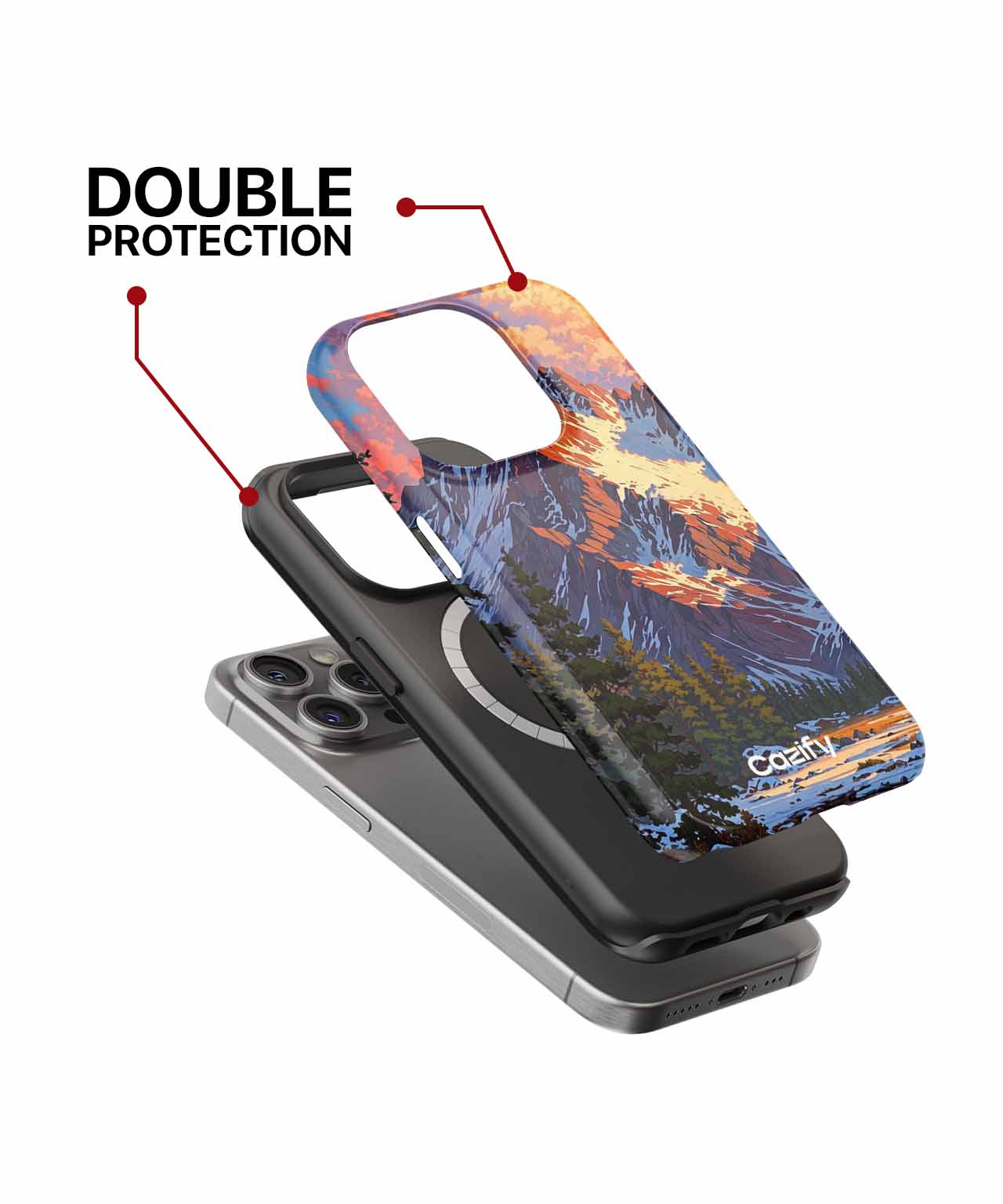 Majestic mountains adorned with sunset colors iPhone case Case Cazify - Delivery Canada