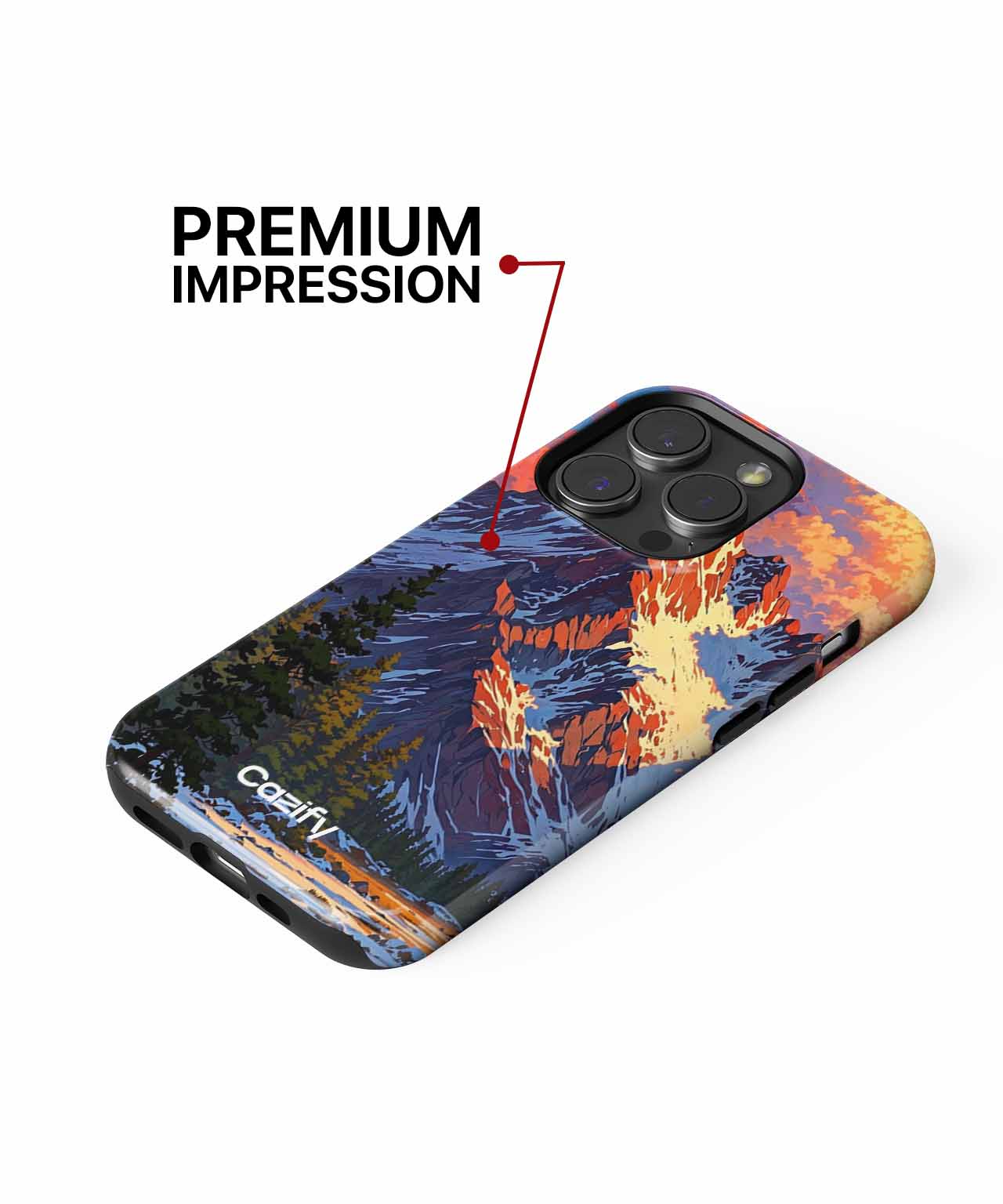 Majestic mountains adorned with sunset colors iPhone case Case Cazify - Delivery Canada