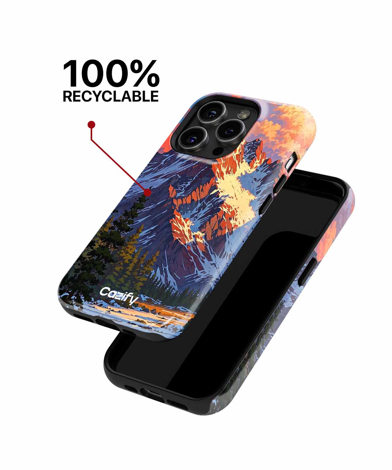 Majestic mountains adorned with sunset colors iPhone case Case Cazify - Delivery Canada