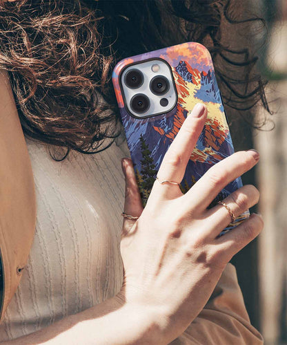 Majestic mountains adorned with sunset colors iPhone case Case Cazify - Delivery Canada