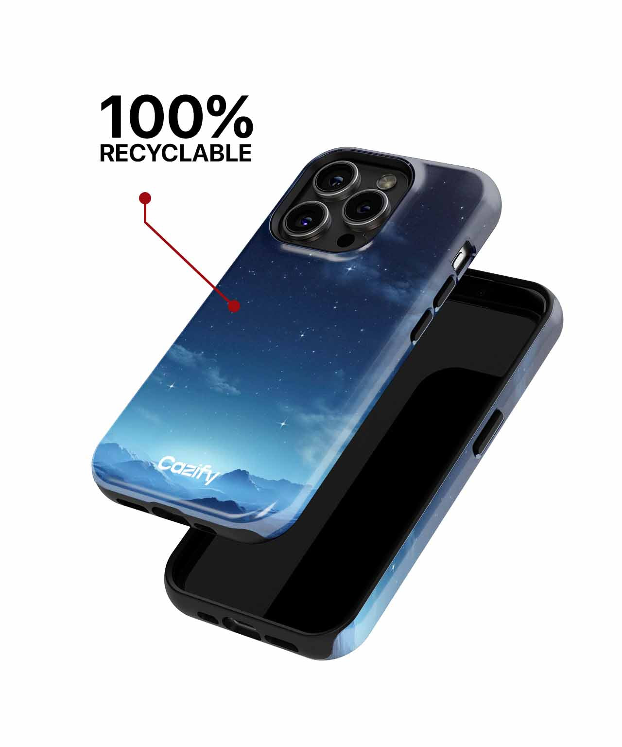Majestic Night Sky with Twinkling Stars iPhone case Case Cazify - Delivery Canada