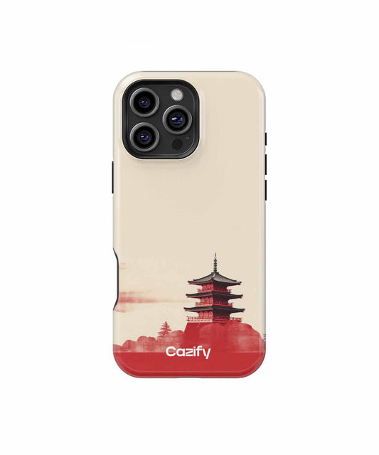 Majestic Red Pagoda Against Sunset iPhone case Case Cazify - Delivery Canada