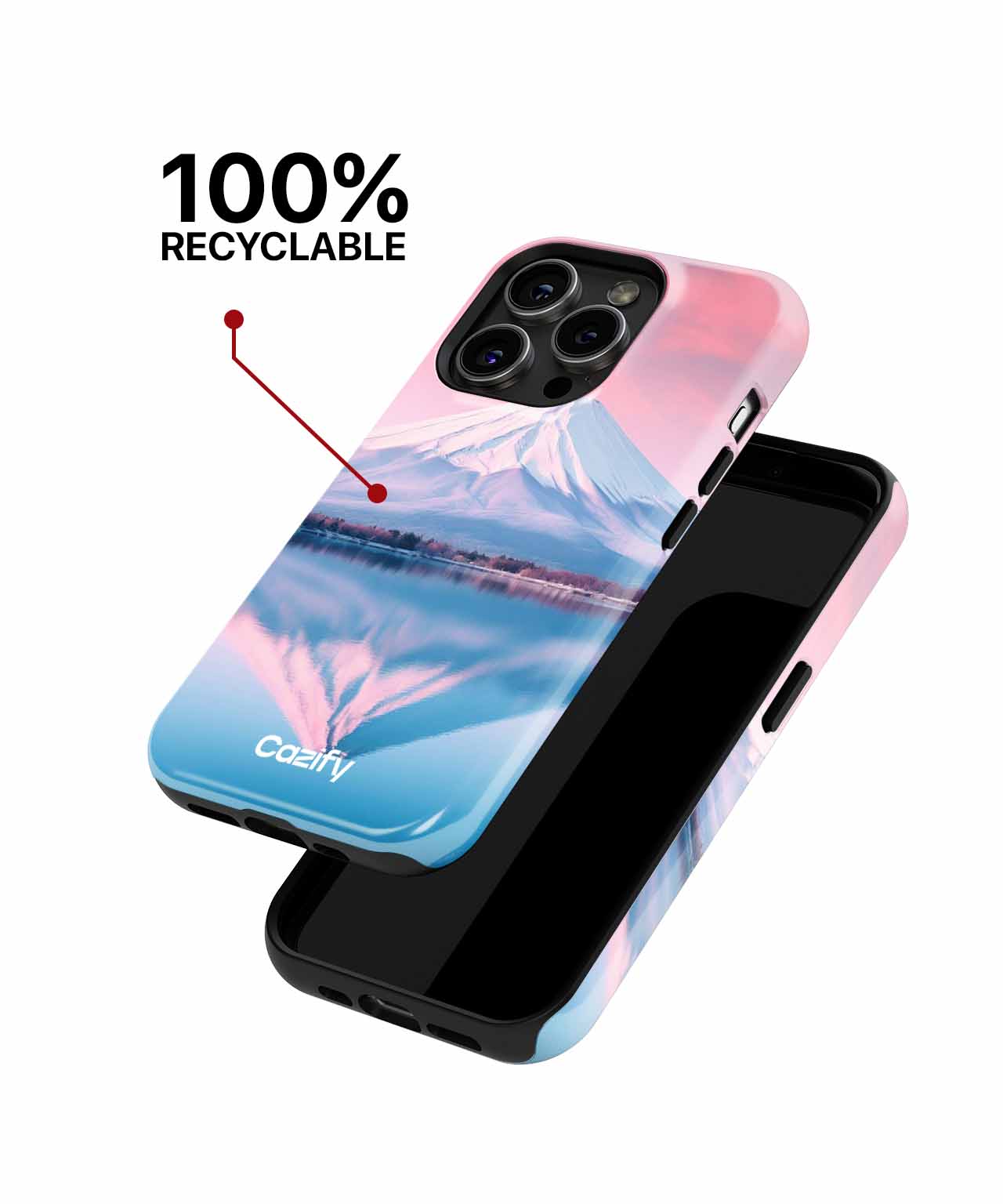 Majestic Snowy Mountain Reflection iPhone case Case Cazify - Delivery Canada