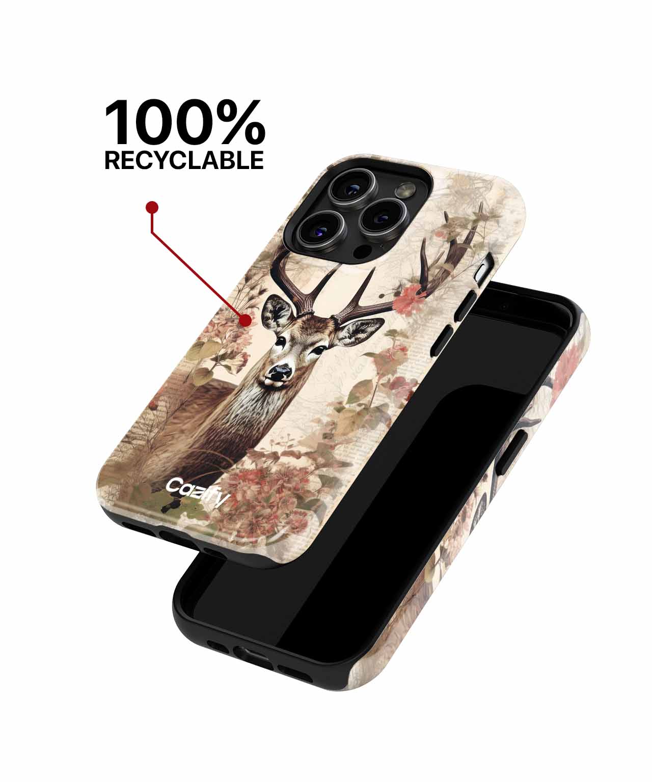 Majestic Stag Surrounded by Flowers iPhone case Case Cazify - Delivery Canada
