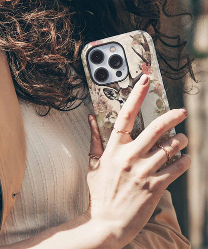 Majestic Stag Surrounded by Flowers iPhone case Case Cazify - Delivery Canada