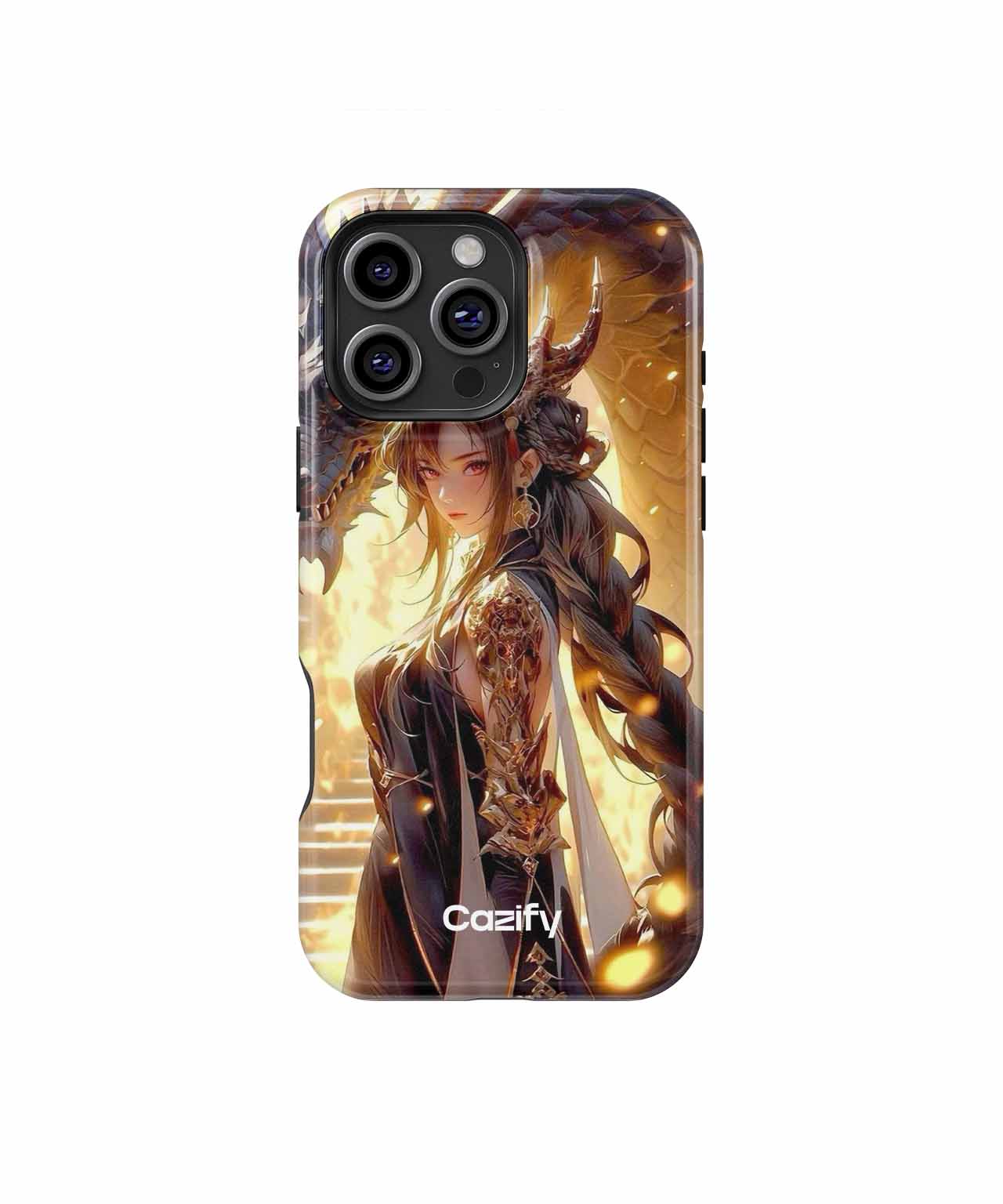 Majestic Warrior and Fiery Dragon iPhone case Case Cazify - Delivery Canada