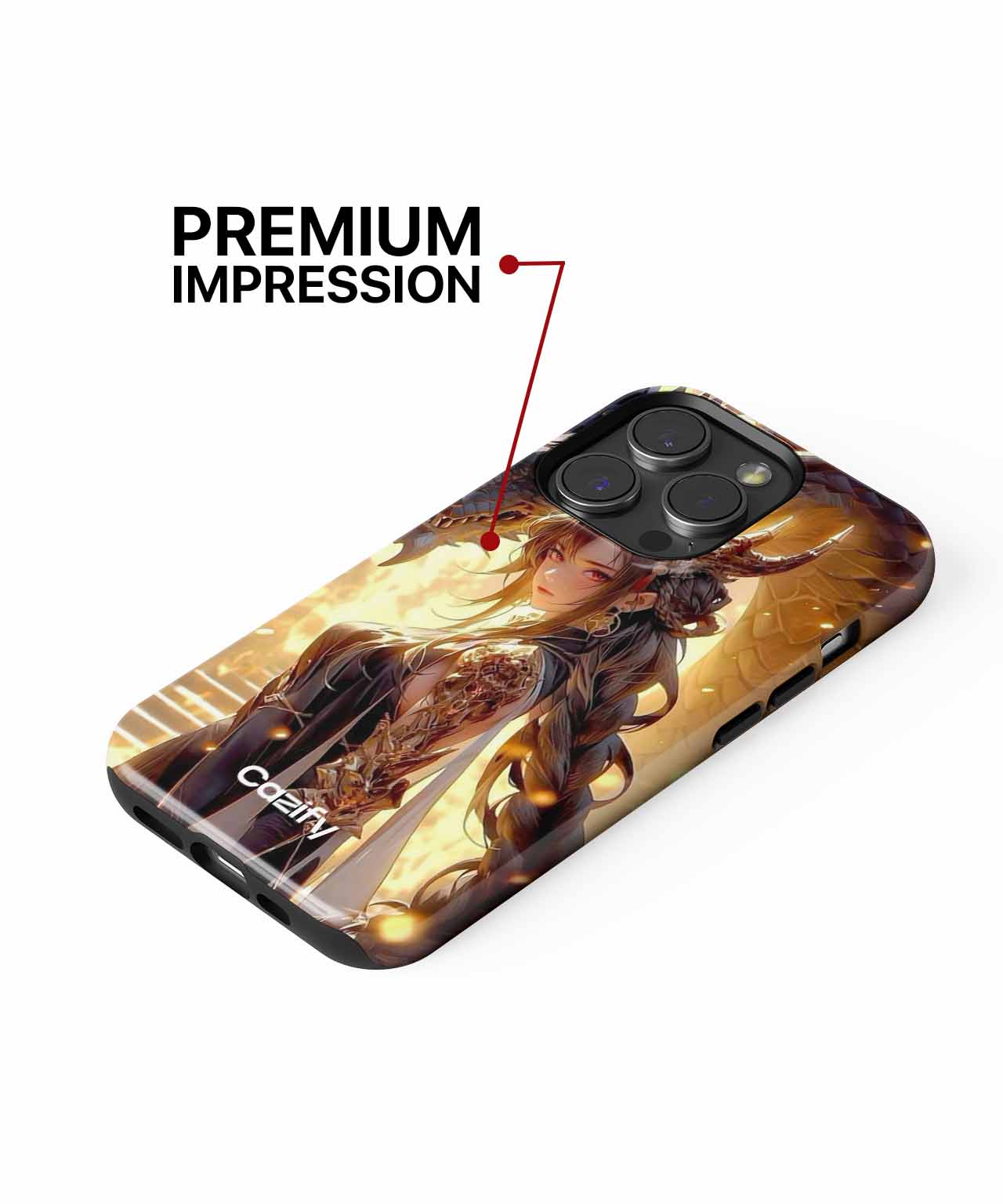 Majestic Warrior and Fiery Dragon iPhone case Case Cazify - Delivery Canada