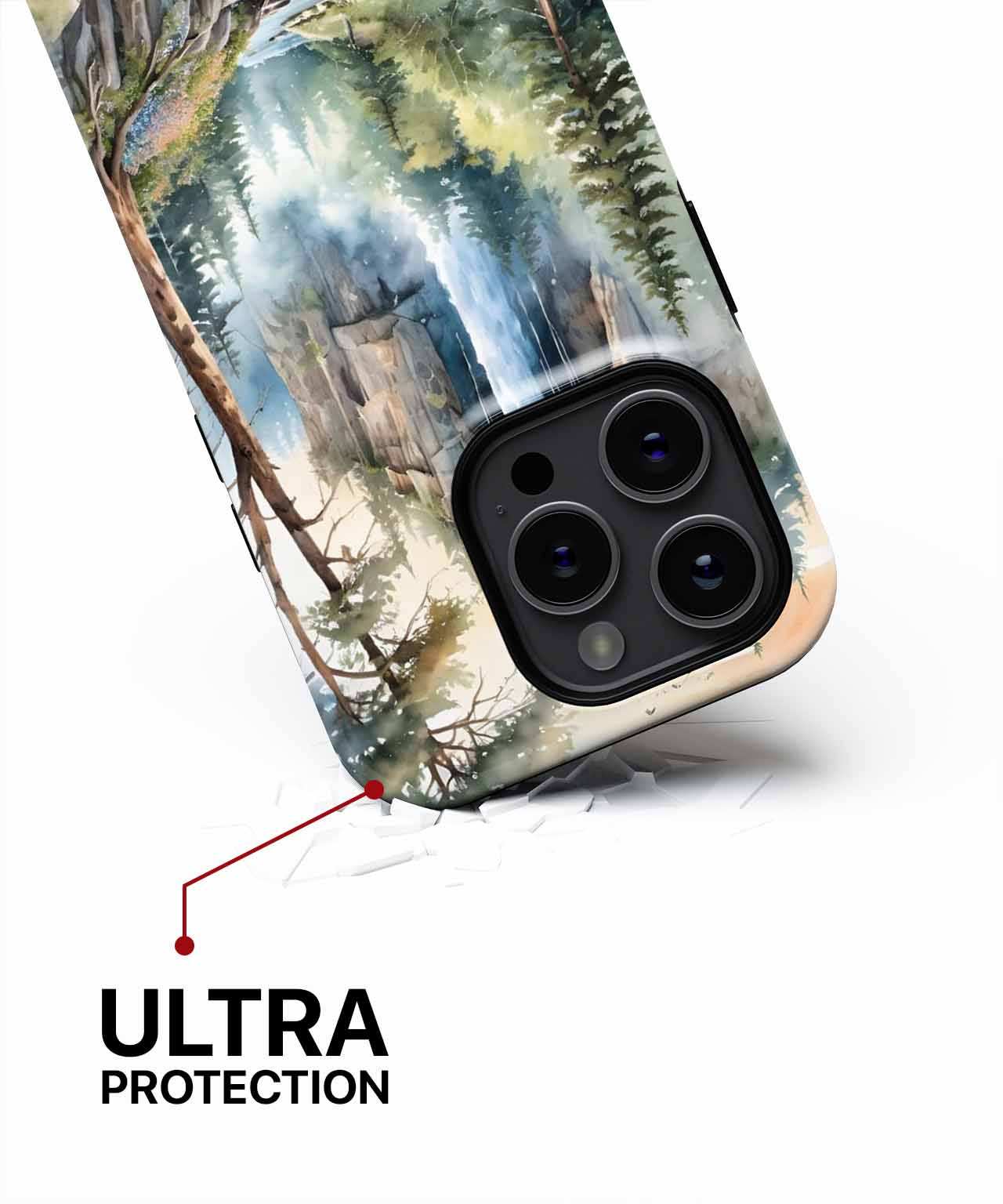 Majestic Waterfall in a Forest Wonderland iPhone case Case Cazify - Delivery Canada