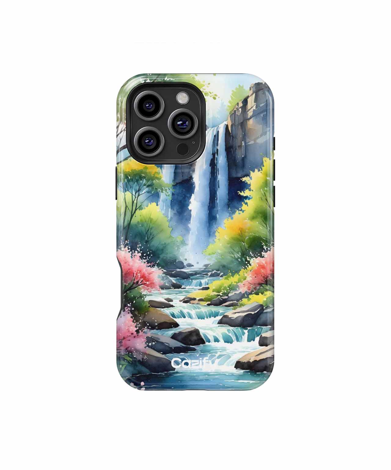 Majestic waterfall serenading lush blooms iPhone case Case Cazify - Delivery Canada