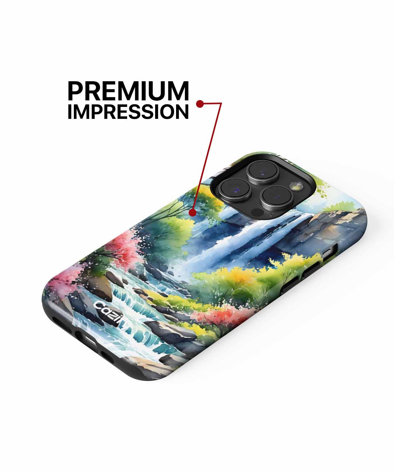 Majestic waterfall serenading lush blooms iPhone case Case Cazify - Delivery Canada