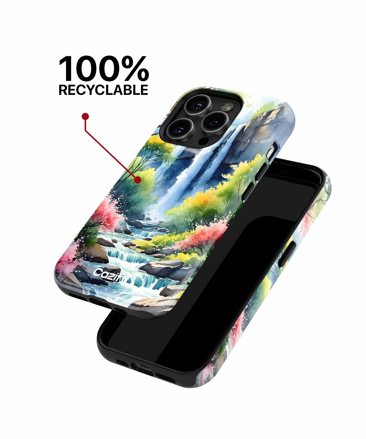 Majestic waterfall serenading lush blooms iPhone case Case Cazify - Delivery Canada