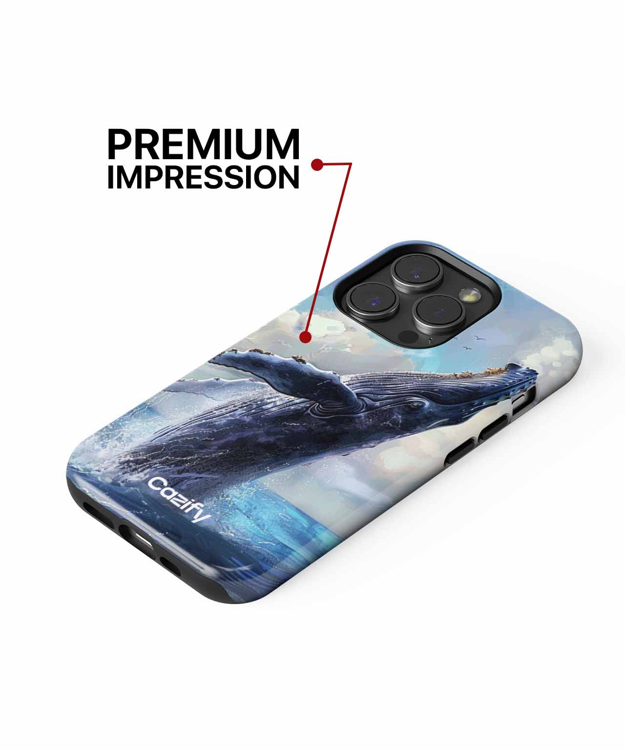 Majestic Whale Leaping in Splendor iPhone case Case Cazify - Delivery Canada