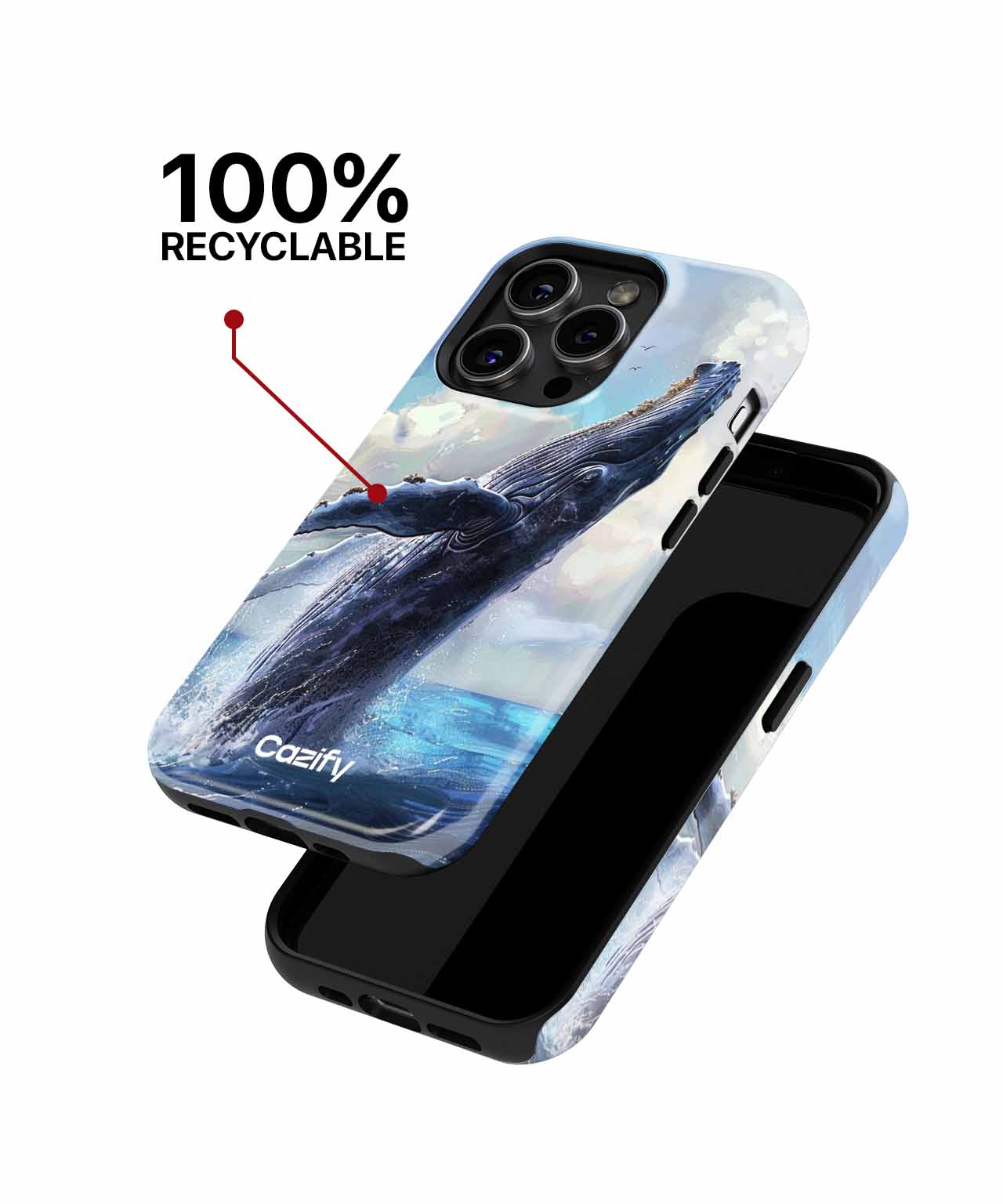 Majestic Whale Leaping in Splendor iPhone case Case Cazify - Delivery Canada