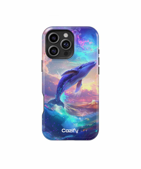 Majestic Whale Leaping Through Colorful Cosmos iPhone case Case Cazify - Delivery Canada